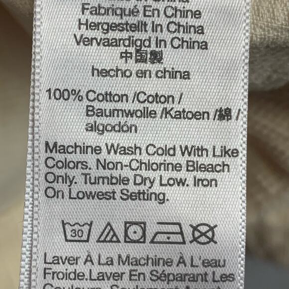 Madewell Cropped Top Womens 2XL Cream Relaxed V-Neck Long Sleeve Pullover - Picture 8 of 10